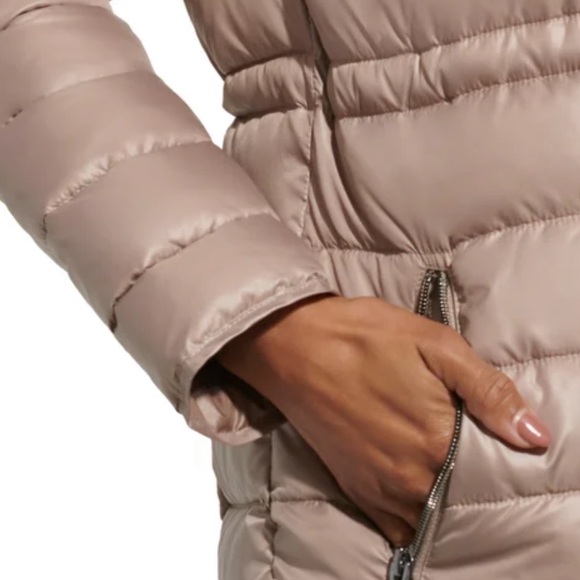 NWOT Kenneth Cole Khaki Brown Quilted Anorak Jacket - Picture 8 of 15